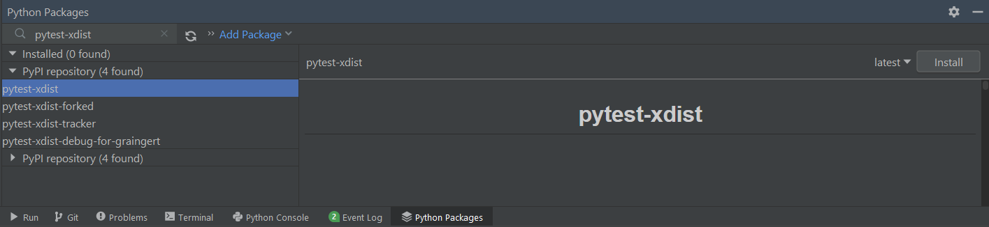 Python Packages initial interface