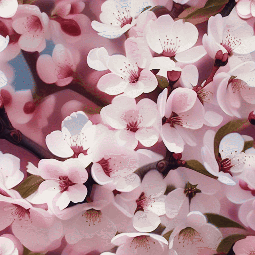 Travel from Earth's spring blossoms to the alien cherry blossom forestssmooth transition, slow motion_0000_003.gif