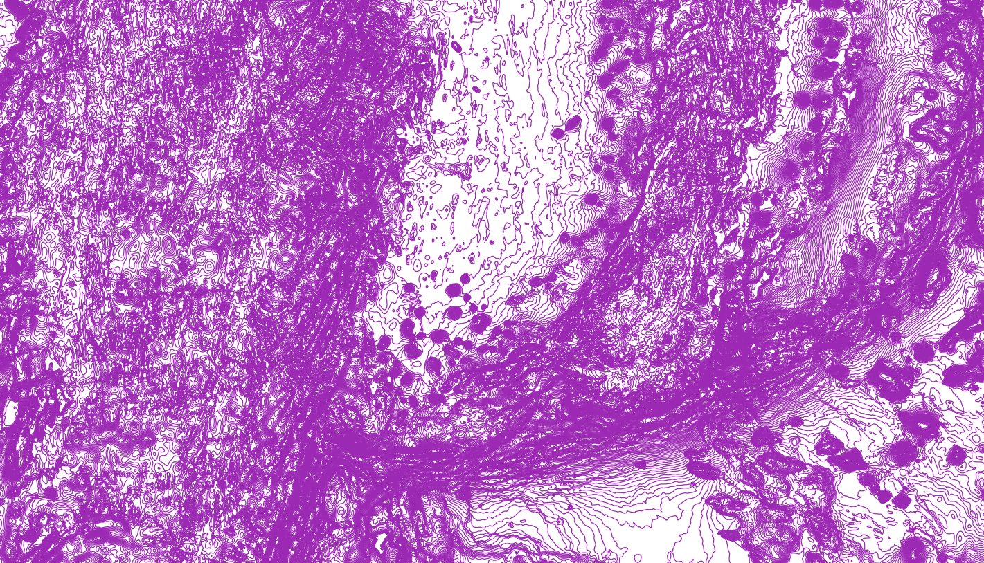 Contour map of the Mariana Trench