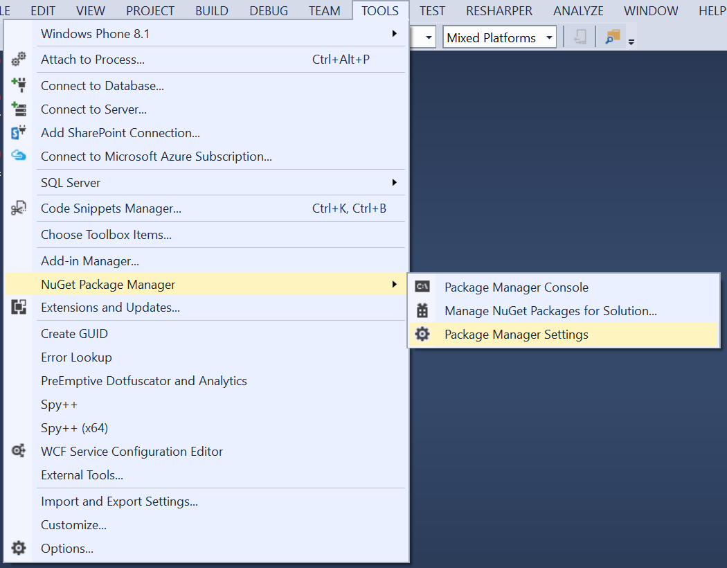 NuGet Package Manager