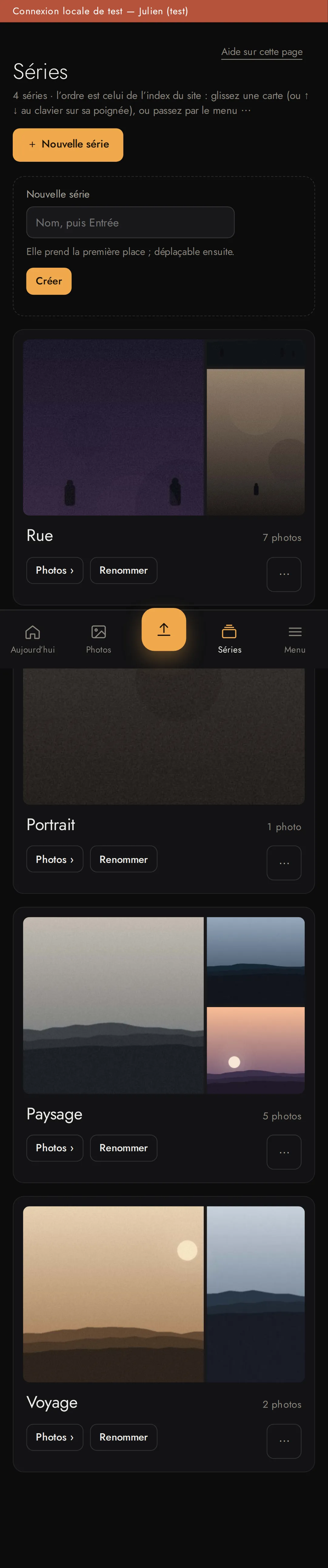 Séries sur mobile
