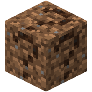 An unknown block: a dirt block with a question mark superimposed on its surface