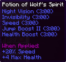 Potion Effects Wolf