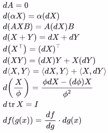 gradient of matrix