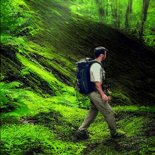 A_fit_man_is_leisurely_hiking_through_a_lush_and_verdant_forest..gif