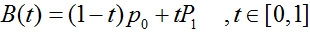 一阶贝塞尔曲线公式