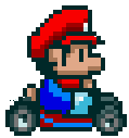 Mario on a go-kart