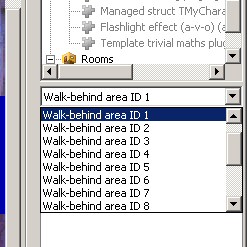 Selecting a different walk-behind area