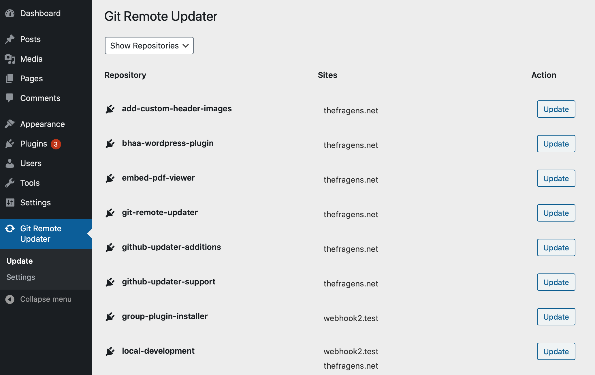 Git Remote Updater by Repository