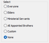 Select options