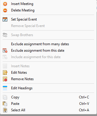 Context menu