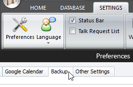Backup Window