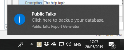 Backup Notification