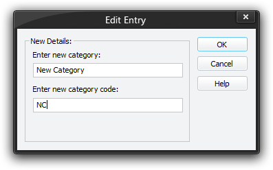 Edit Entry Window