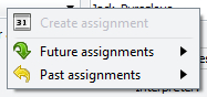Congregation context menu