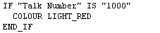 Sample IF command