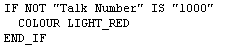 Sample IF command (negate)