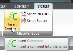 Insert Comment button