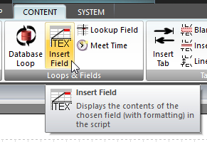 Insert Field button