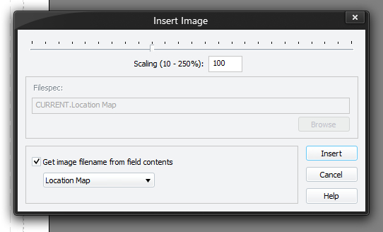 Insert Image Window