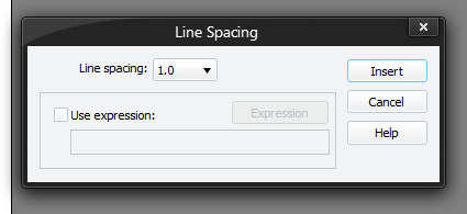 Line Spacing Window