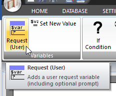 Request (User) button