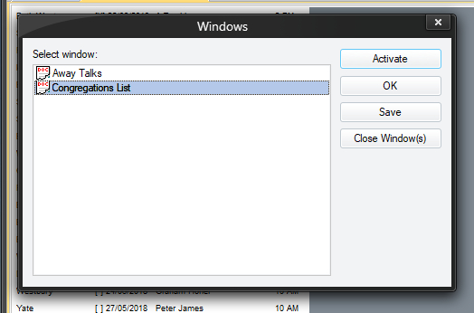 Manage Visible Windows