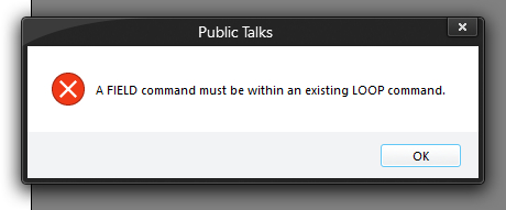 Tutorial 2 - Module 14 - Field Error