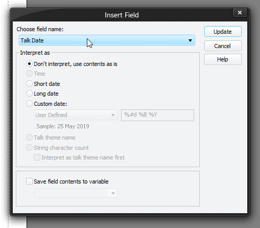 Tutorial 2 - Module 14 - Insert Field