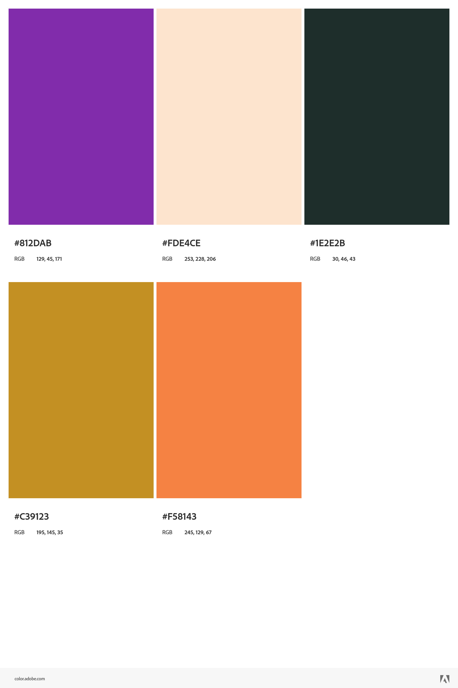 Color palette of the project.