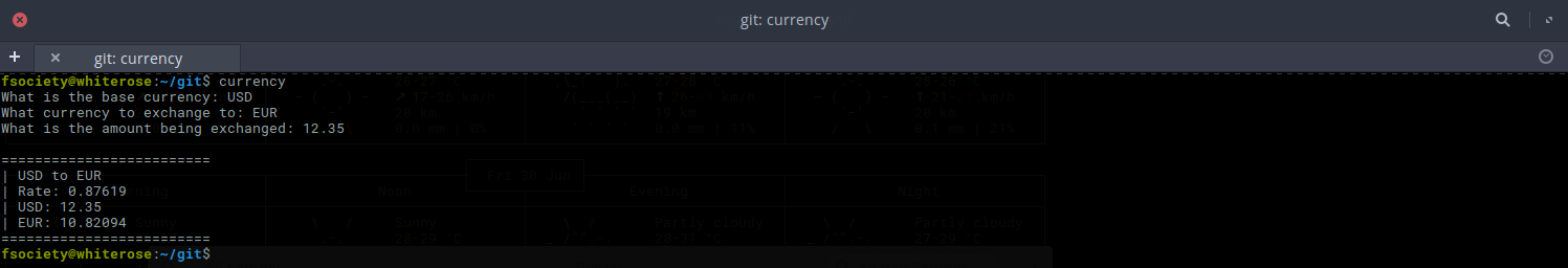 Currency Usage