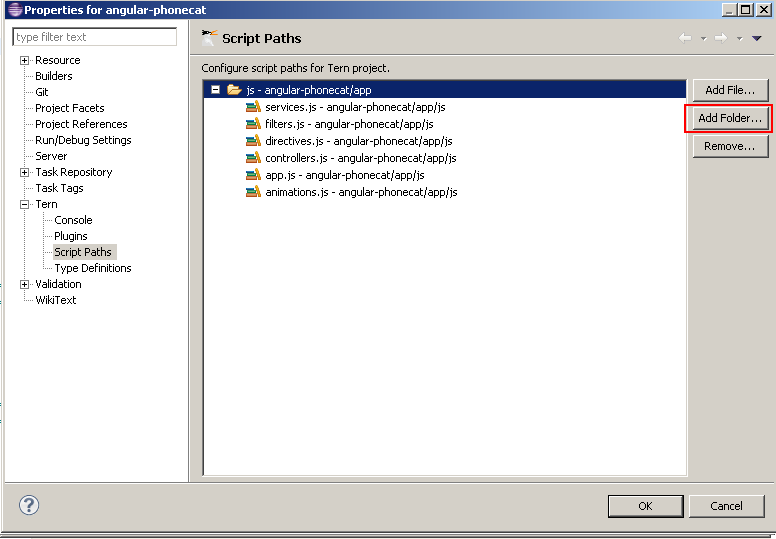 Configure script path folder