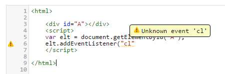 CodeMirror & Event type validation