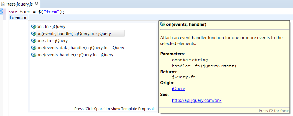jQuery completion