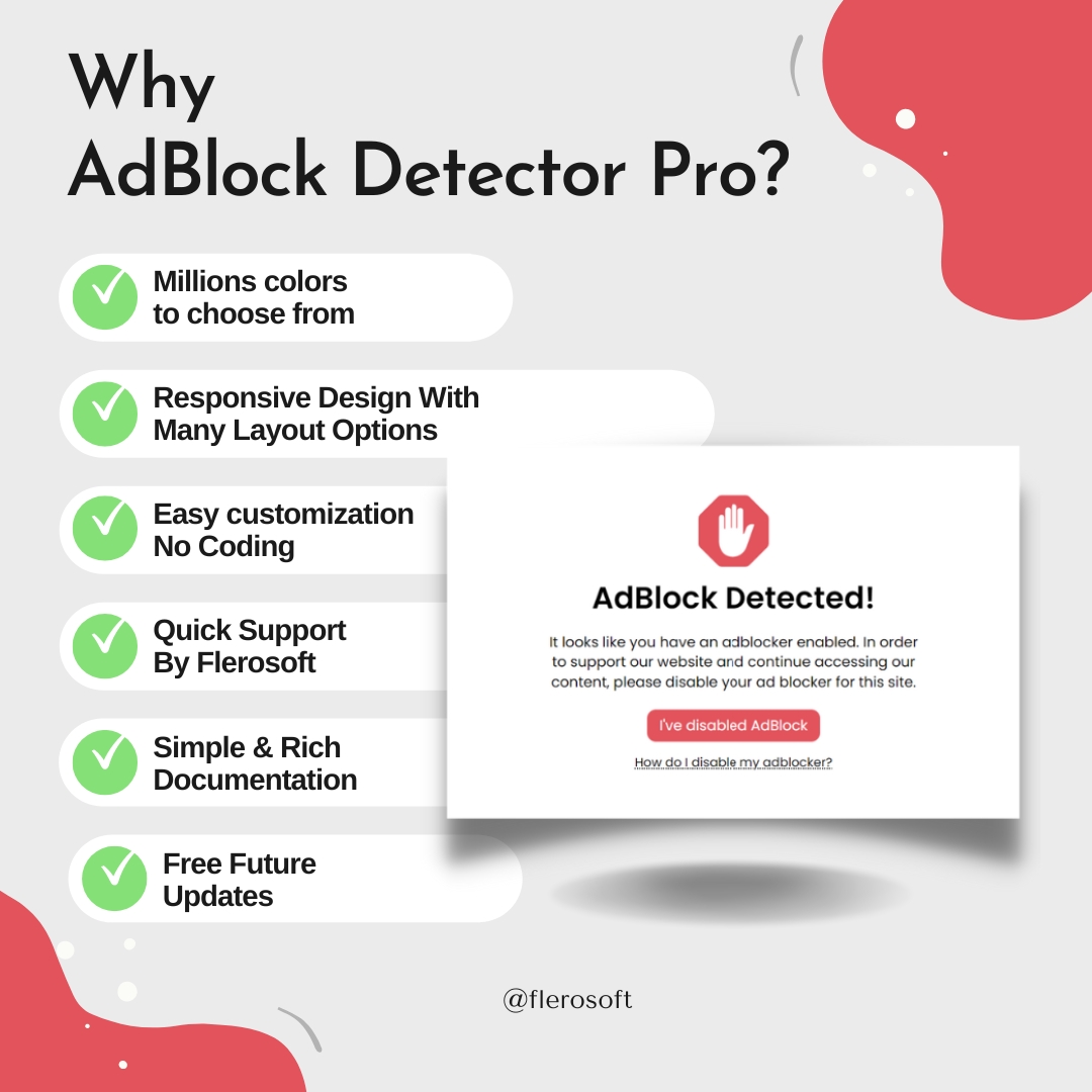 Ad Block Detector Pro | Light-weight Pure JavaScript Plugin - 2