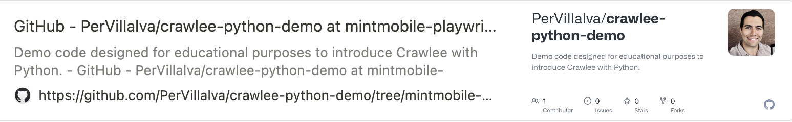 crawlee python mintmobile github