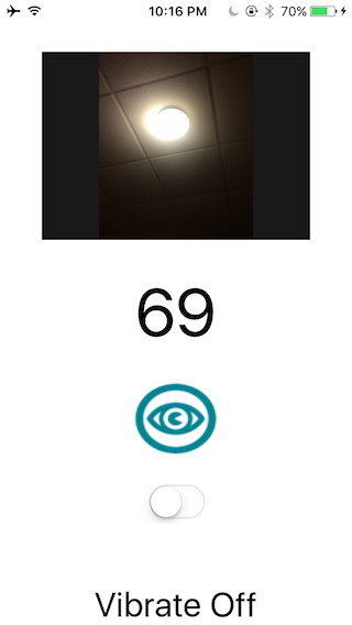 Screenshot 3 - medium high light visibility with luminance reading of 69