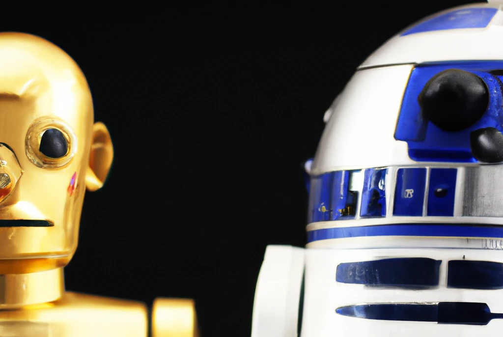 DALL·E 2 with the prompt "C-3PO and R2-D2"