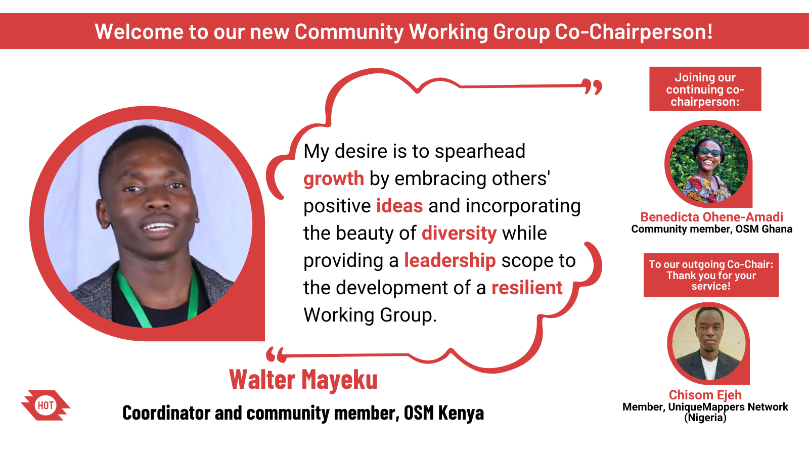 welcome walter as communitywg co-chairperson