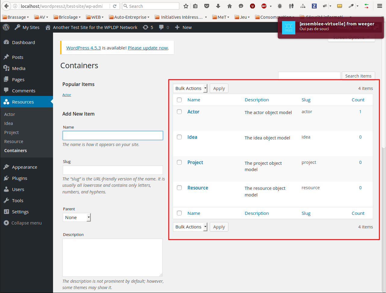 Default containers listing image