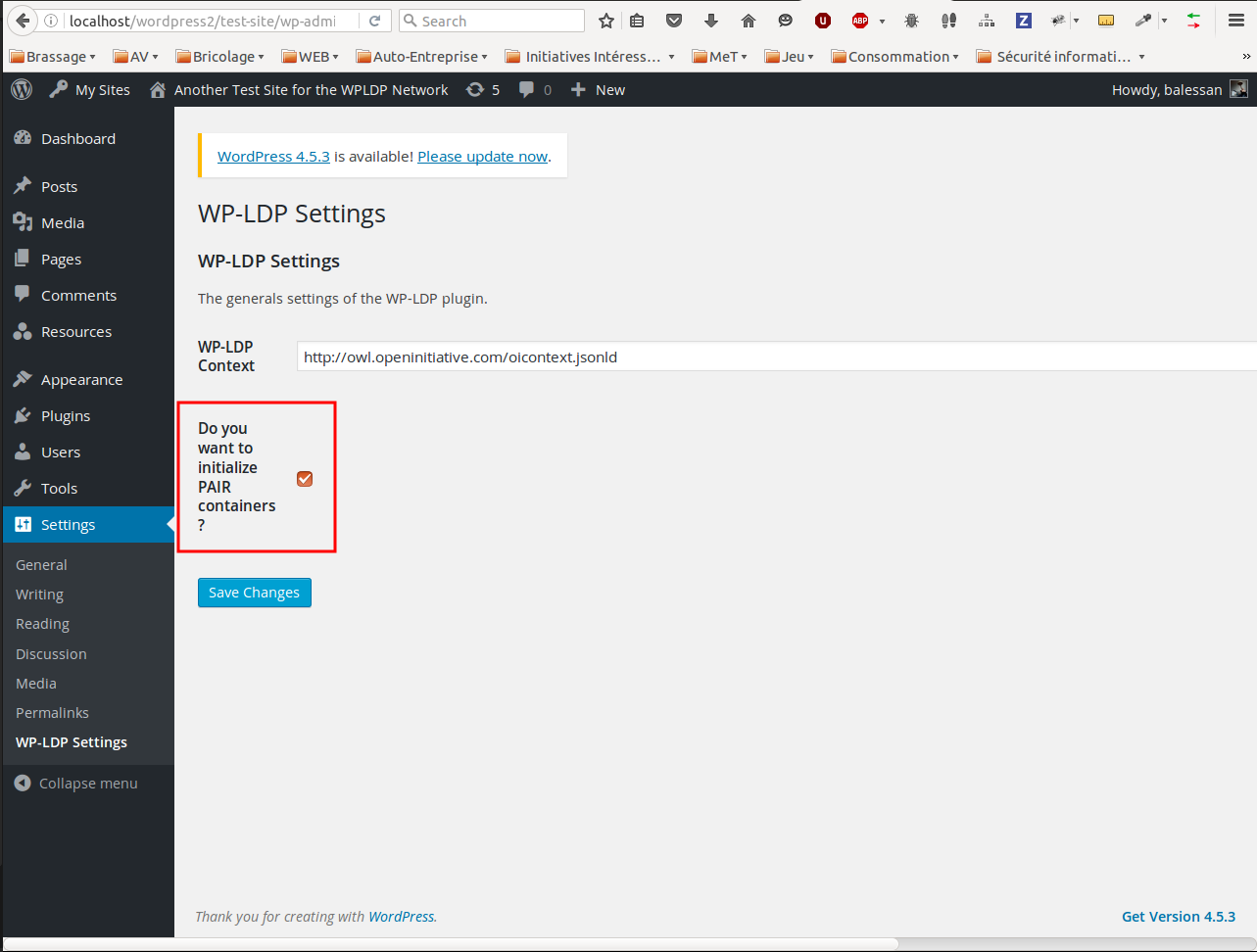 WP-LDP settings page image