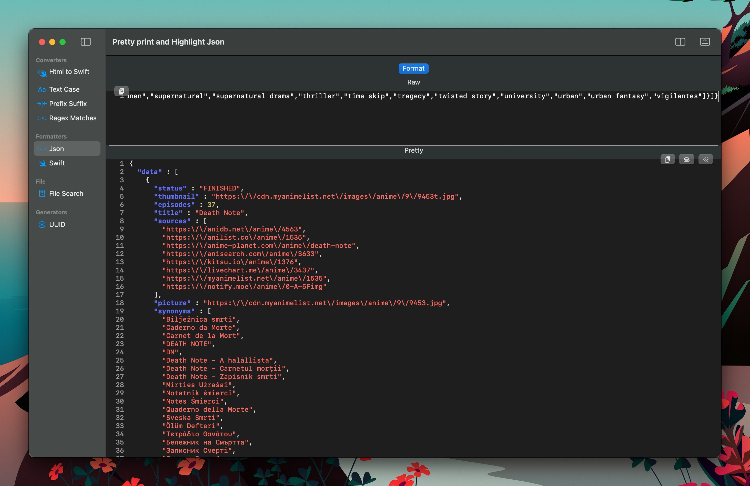 json-formatter-screenshot-for-anime.jpeg