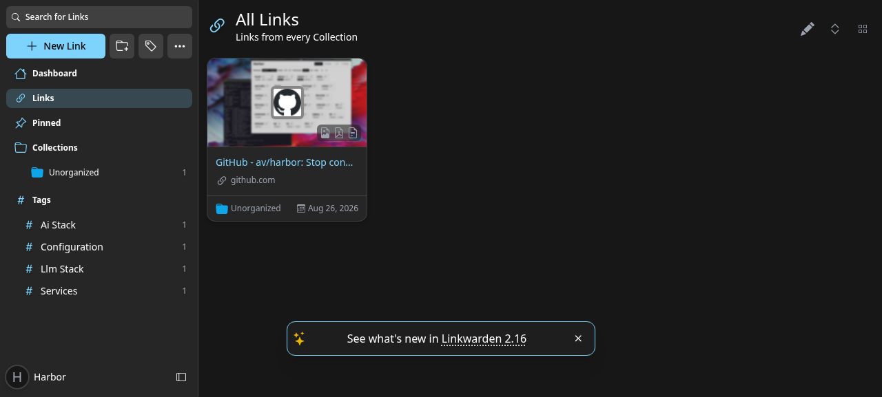 Linkwarden screenshot