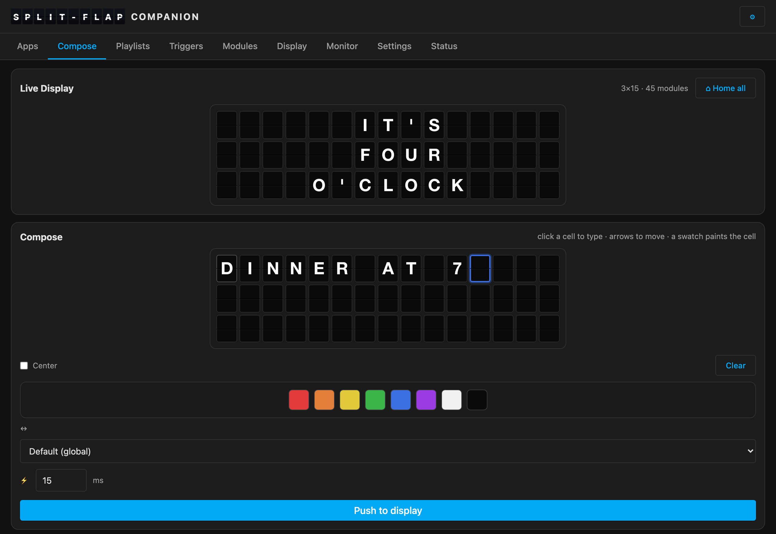 Compose — the click-to-type grid