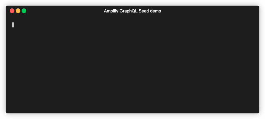 demo of amplify graphql seed plugin