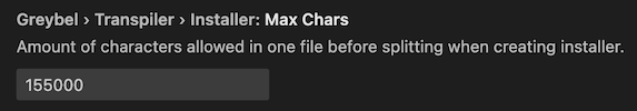 Max chars