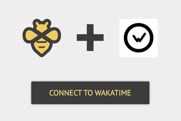 Beeminder icon + WakaTime icon, above a button "Connect to WakaTime"