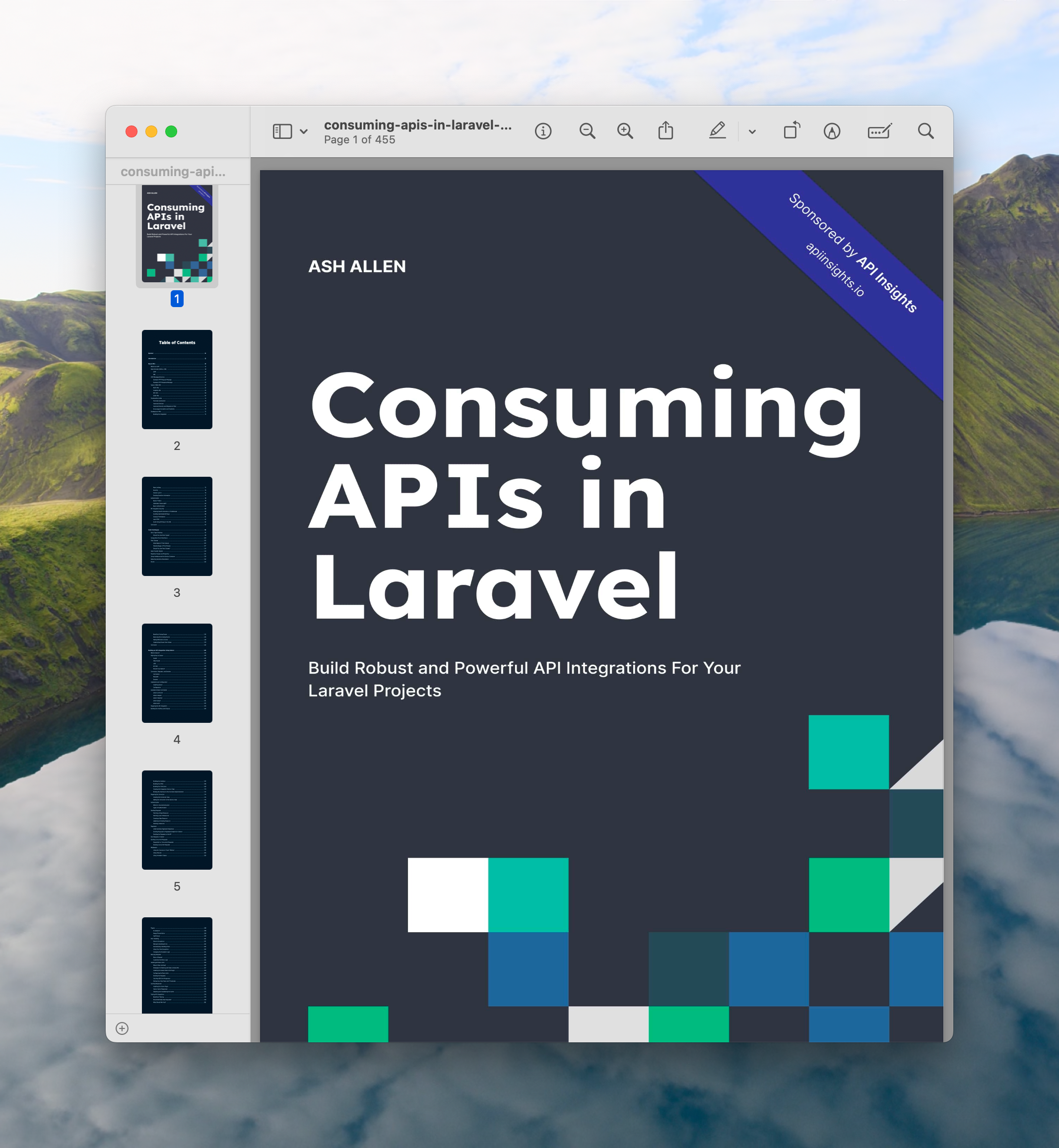 The Consuming APIs with Laravel book by Ash Allen.