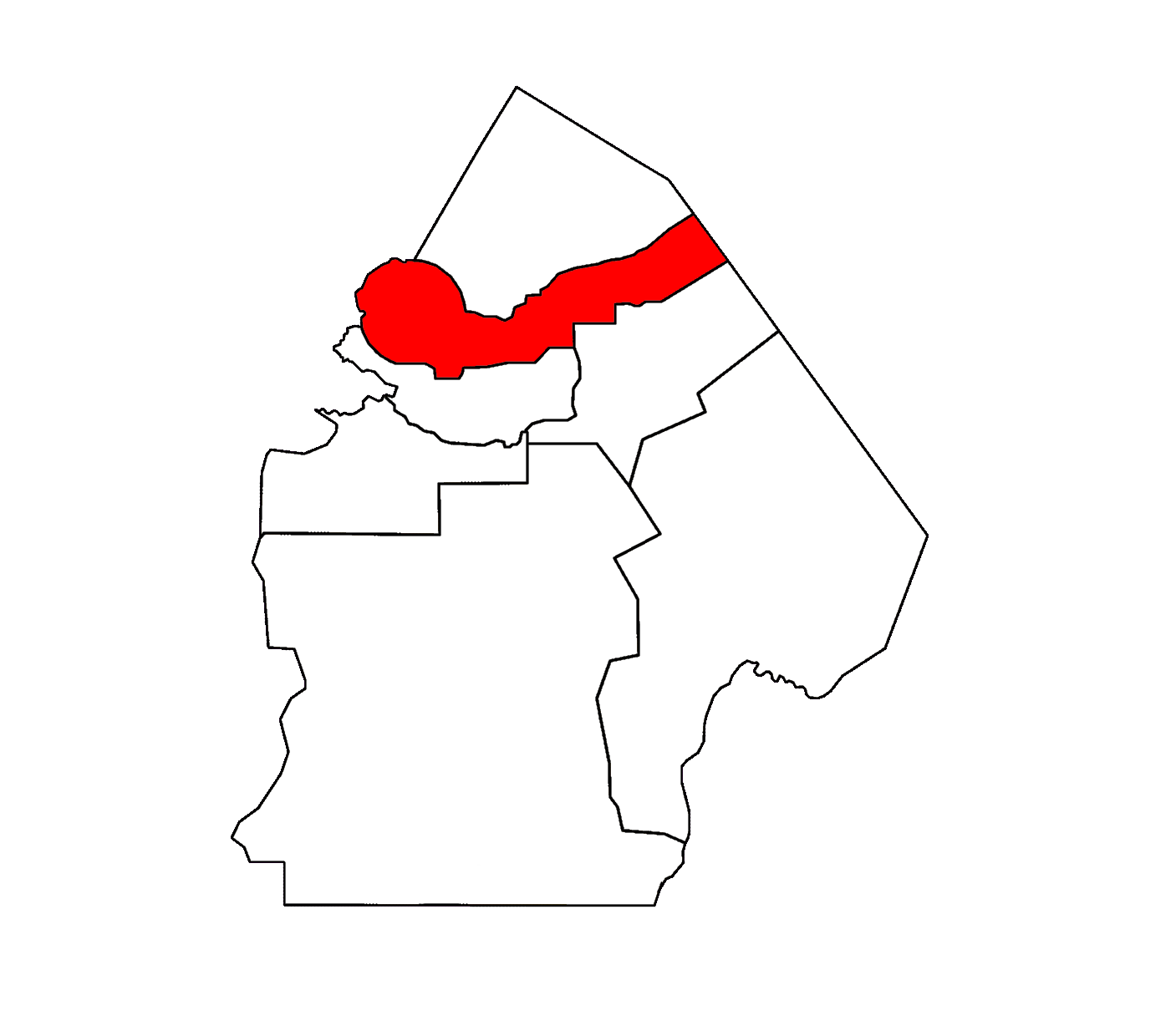 Oakley County Map With Preshall County Highlighted.png