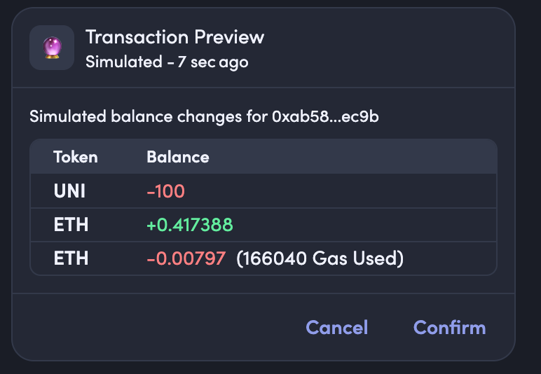 Transaction Preview Image with Account Center